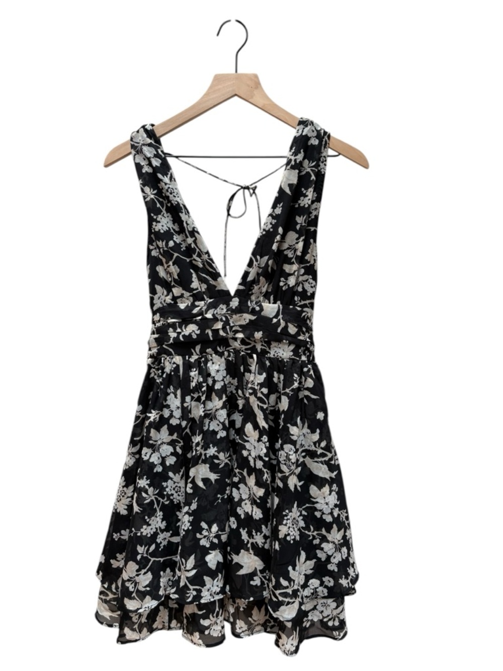 Abercrombie & Fitch Black and White Floral Mini Dress